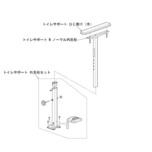 トイレサポート N ノーマル支柱セット