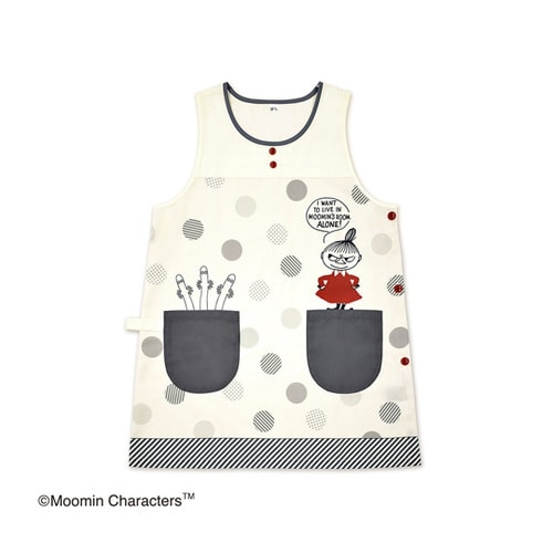 ムーミン エプロン グレー/アイボリー
