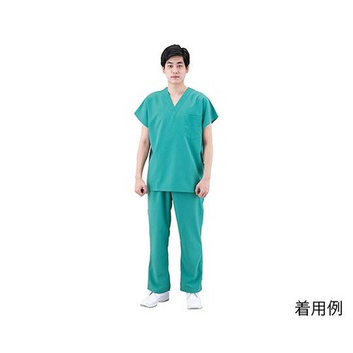 手術衣(男女兼用スクラブ) グリーン 3L