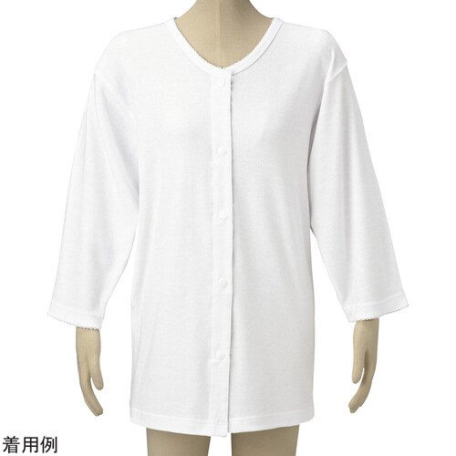 前開き肌着(婦人用)七分袖ホック LL