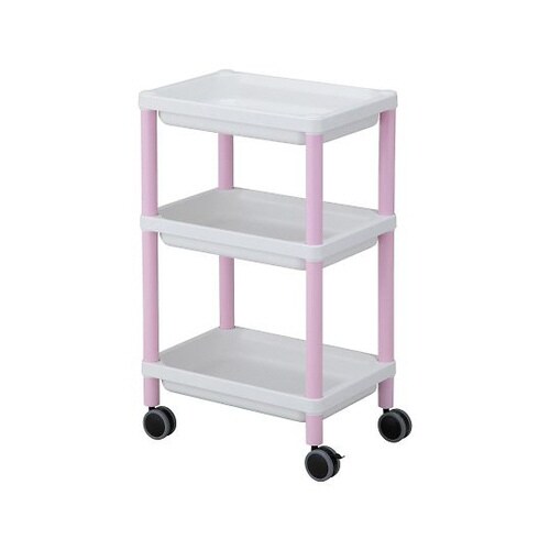 モバイルトレーカート 3段 ピンク