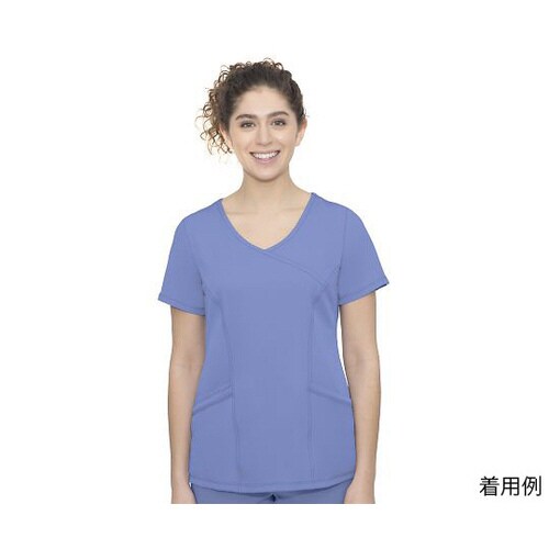 スクラブトップス L相当 ライトブルー