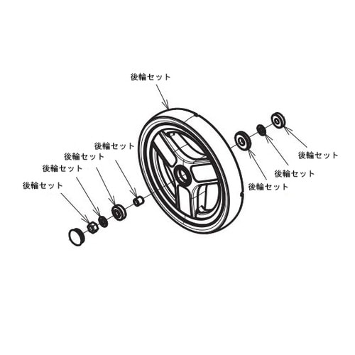 (ショッピングターン用)後輪セット