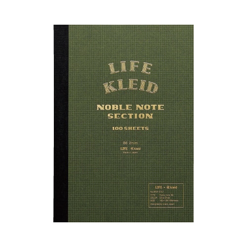 ライフ×kleid ノーブルノートB6 オリーブ
