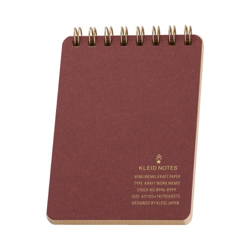 kleid クラフトワークメモA7 バーガンディ