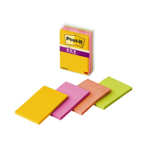 ポストイット強粘着マルチカラー6 75×50 4冊
