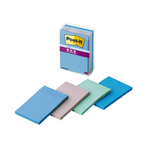 ポストイット強粘着マルチカラー2 75×50 4冊