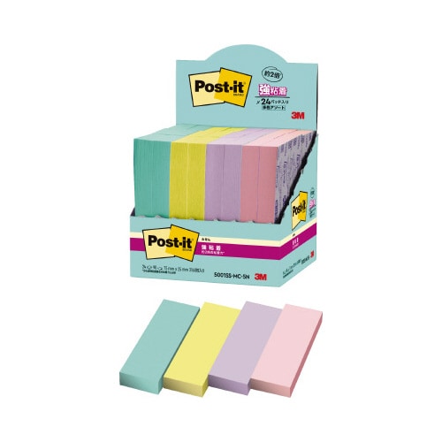 強粘着マルチカラー5 75×25 4色 24冊