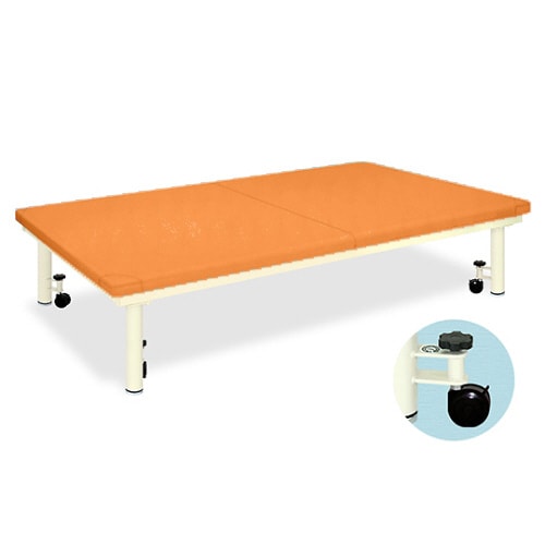 移動用キャスター付プラットホーム オレンジ