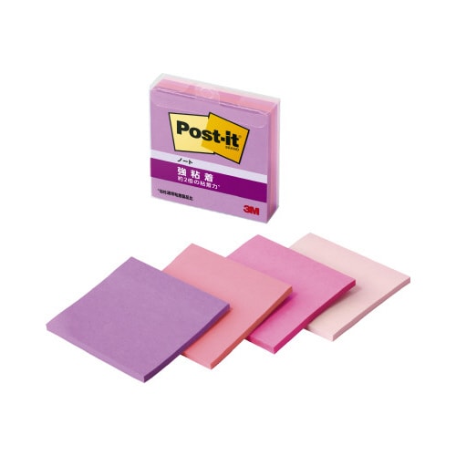 強粘着ノートマルチカラー7 75×75 4冊