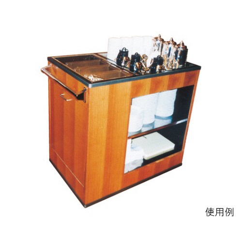 木製下げワゴン 仕切りタイプ 900mm