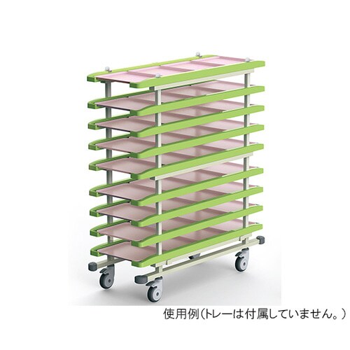 下膳カート(132−50−7段)イエローグリーン