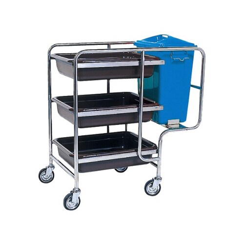 下げワゴン バスボックス・ポリペイル付 900mm