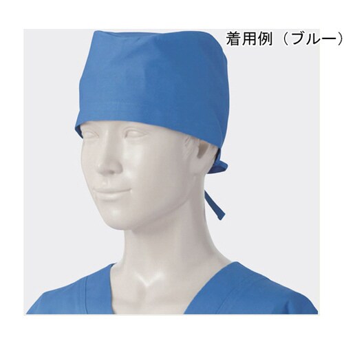 手術帽子(後ヒモ式) グリーン フリーポリエステル