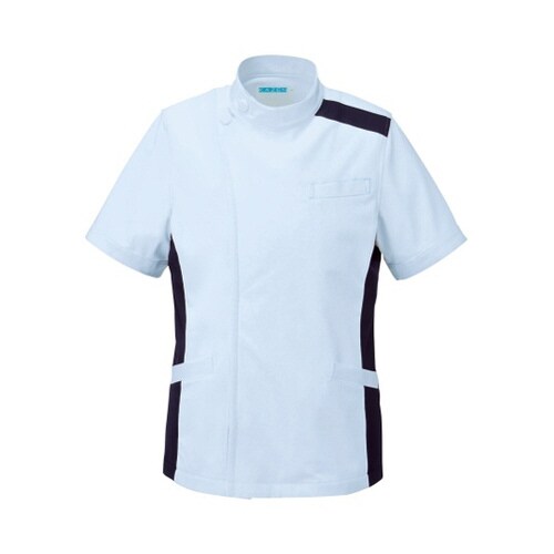 メンズジャケット半袖 サックス S