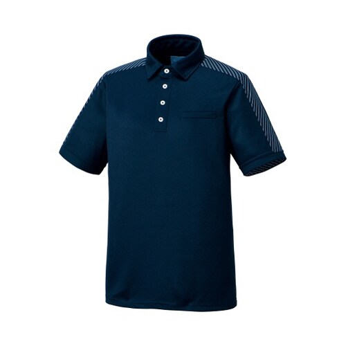 ニットシャツ ネイビー M