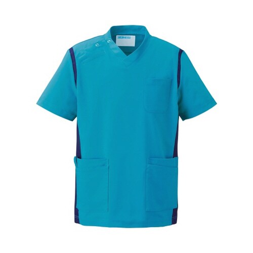 スクラブ(男女兼用) ターコイズxネイビー 4L