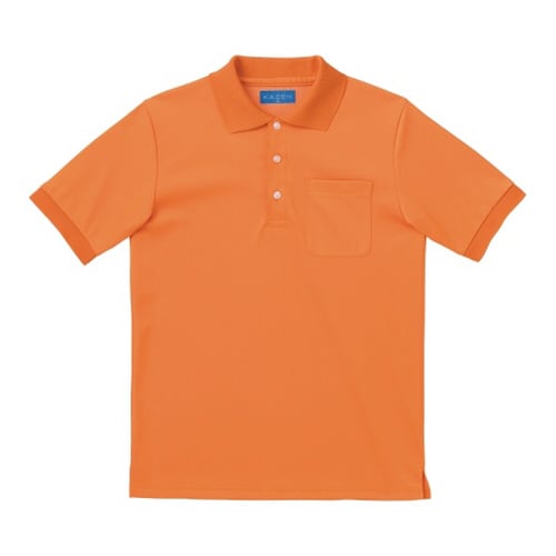ポロシャツ半袖 オレンジ M