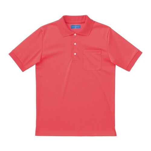 ポロシャツ半袖 コーラルピンク LL
