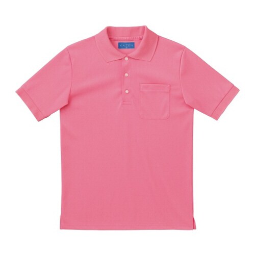 ポロシャツ半袖 チェリーピンク M