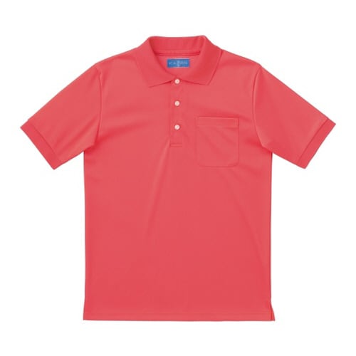 ポロシャツ半袖 コーラルピンク S