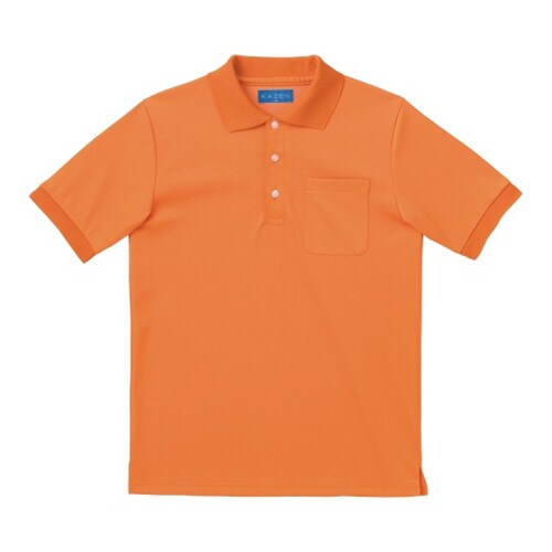 ポロシャツ半袖 オレンジ 4L