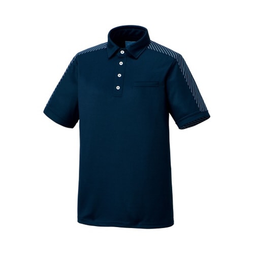 ニットシャツ ネイビー LL