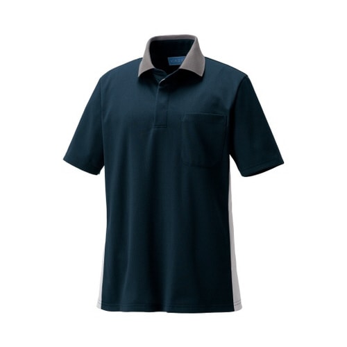 ポロシャツ ダークネイビーxグレー 3L