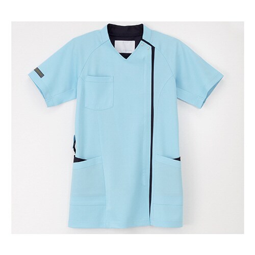 女子スクラブ ライトブルー+ネイビー LL