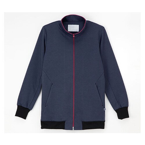 ジップアップブルゾン ネイビー+ピンク L