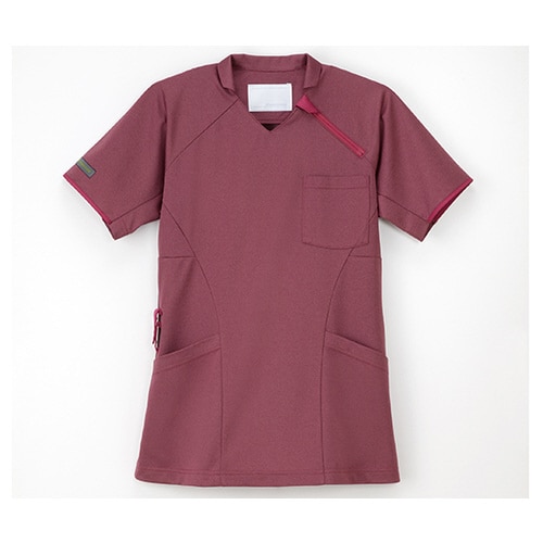 ニットシャツ バーガンディ L