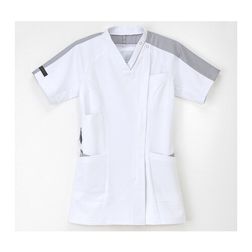 女子スクラブ Tシルバーグレー M