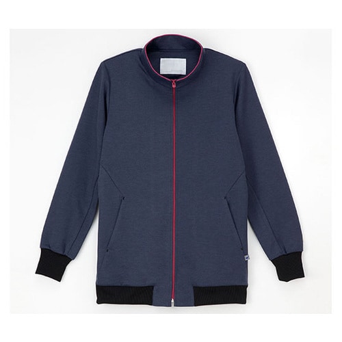 ジップアップブルゾン ネイビー+ピンク S