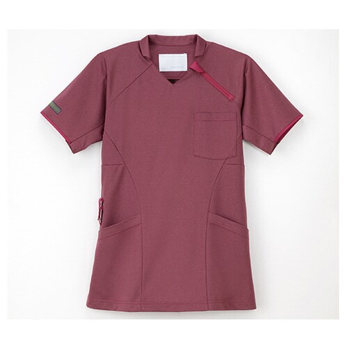 ニットシャツ バーガンディ S