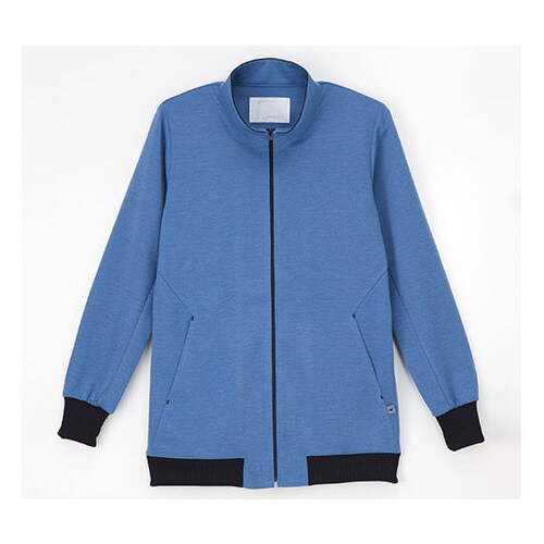 ジップアップブルゾン ブルー S