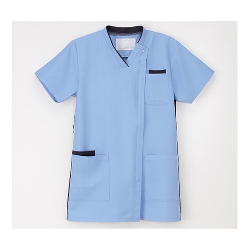 男女兼用スクラブ スカイブルー LL