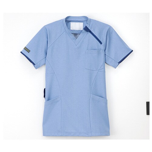 ニットシャツ ブルー LL