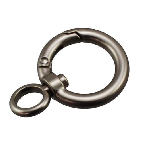 回転カラビナ 50mm マットシルバー