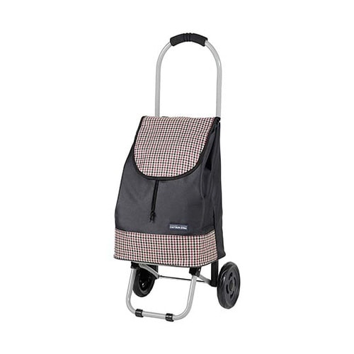 ライフ ショッピングキャリーカート 千鳥格子レッド