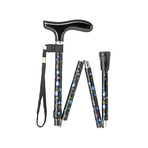 エレガントステッキ(折りたたみ・細身) ブラック