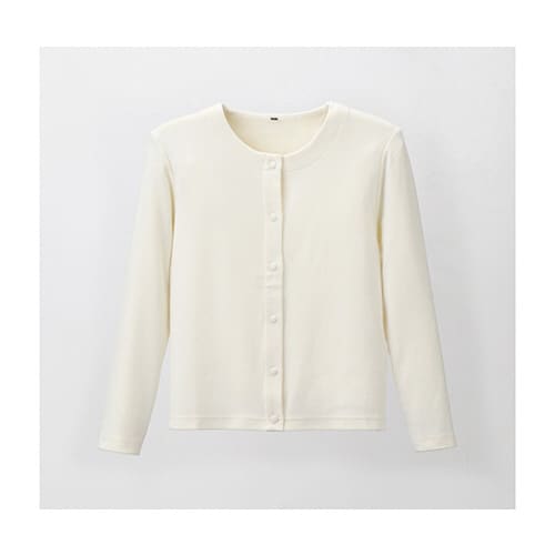 くるみボタンカーディガン アイボリー M