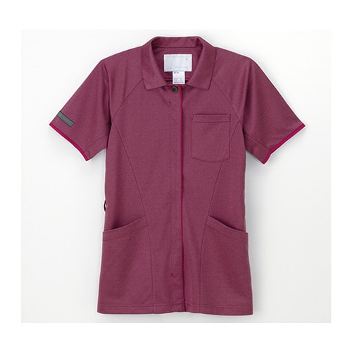 ニットシャツ バーガンディ S