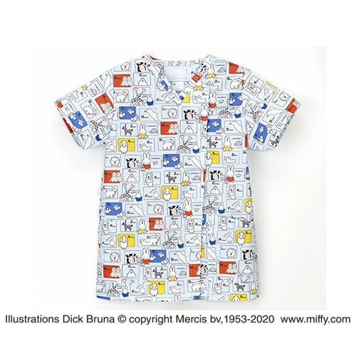 男女兼用スクラブ ブルー S