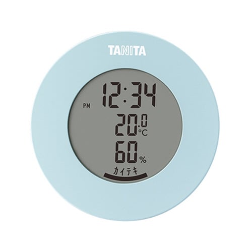デジタル温湿度計 ライトブルー TT−585ーBL