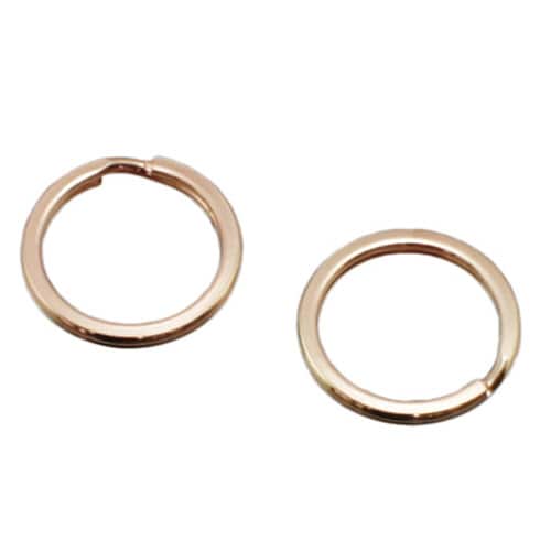 鉄平押しキーリング 16mm ピンクゴールド