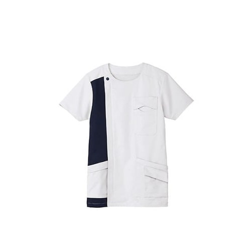 ジップアップスクラブ グレー×ネイビー 4L