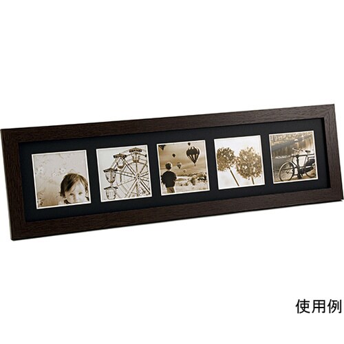 ましかく窓フレーム 5窓 ブラウン