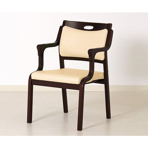 スタッキングチェア 半ひじ・グリップ付 2脚入