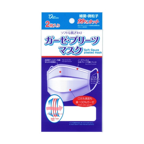 ガーゼ・プリーツマスク普通サイズ1ケース