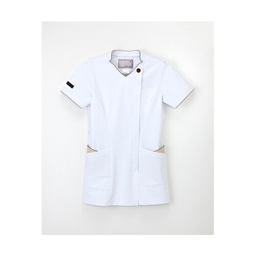 女子スクラブ Tベージュ L